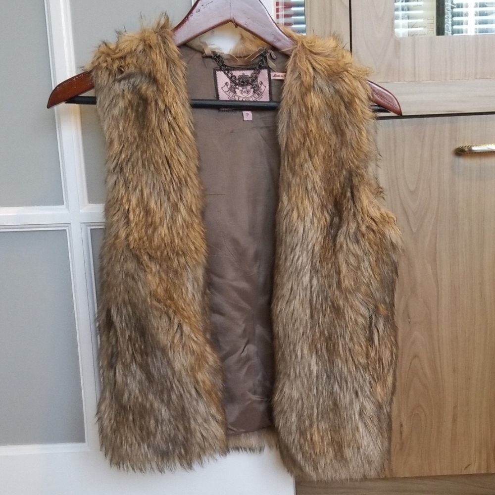 Juicy Couture faux fur vest
